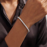 Platinum  Diamond Tennis Bracelet