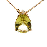 Lemon Quartz Pear Pendant