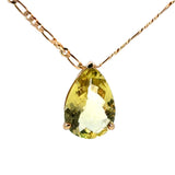 Lemon Quartz Pear Pendant