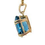 Oval London Blue Topaz Pendant