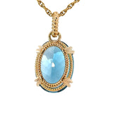 Oval London Blue Topaz Pendant