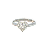 Diamond Heart Cluster Ring 18ct