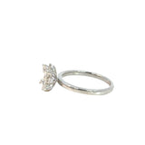 Floral Diamond Ring 18ct White Gold