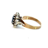 Sapphire Diamond Ring in 9ct Yellow Gold