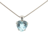 Aquamarine Heart Pendant