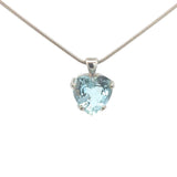 Aquamarine Heart Pendant