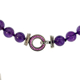Amethyst Bead Necklace with Rubies