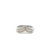 V-Shape Diamond Ring - 14ct White Gold