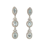 Aquamarine Diamond Drop Earrings