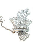 Art Deco Diamond Spray Brooch in Platinum
