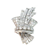 Art Deco Diamond Spray Brooch in Platinum