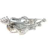 Art Deco Diamond Spray Brooch in Platinum