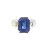 Tanzanite Diamond Ring 18ct White Gold