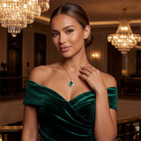Pear Cut Tourmaline Diamond Necklace