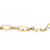 Bunda Golden South Sea Pearl Diamond Bracelet