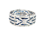 Art Deco Style Sapphire Diamond Bracelet