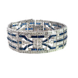 Art Deco Style Sapphire Diamond Bracelet