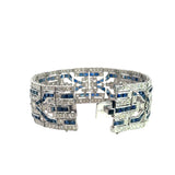 Art Deco Style Sapphire Diamond Bracelet