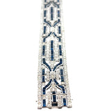 Art Deco Style Sapphire Diamond Bracelet