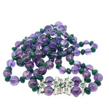 Amethyst Emerald Diamond Necklace