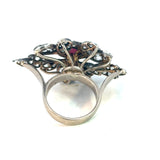Antique Pink Tourmaline Diamond Dress Ring
