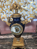 Antique French Ormolu Clock with Garnitures