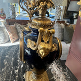 Antique French Ormolu Clock with Garnitures