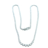Diamond Riviera Necklace in 18ct White Gold - 3.0 carats