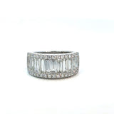 Large Tapered Baguette Diamond Ring