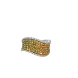 Yellow Diamond Pave Set Ring