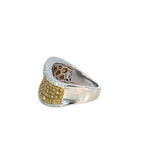 Yellow Diamond Pave Set Ring