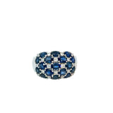 Sapphire Diamond Lattice Ring