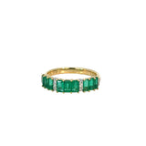Baguette Emerald Diamond Band