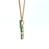 Diamond Emerald Cross Pendant