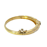 Modern Sapphire and Diamond Snap Bangle