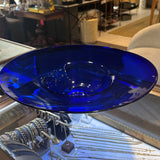 Large Art Glass Bowl - Cobalt Blue