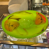 Large Art Glass Bowl - Green