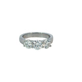 Three Stone Diamond Ring in Platinum