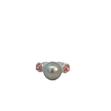 Tahitian Pearl Diamond and Sapphire Ring