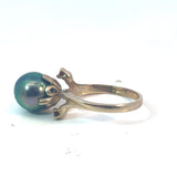 Gambier Tahitian Pearl and Garnet Ring