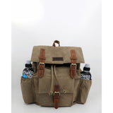Canvas and Leather Backpack - with RFID Card Blocking