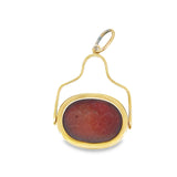 14ct Rose Gold Carnelian Spinner