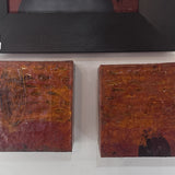 Contemporary Abstract Art Blocks - Set of 2