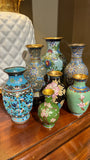 Oriental Cloisonné Vase in Green Tones