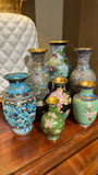 Oriental Cloisonné Vase in Light Blue Tones