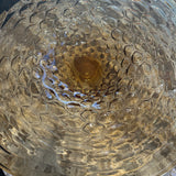 Designer Large Glass Amber Flat Bowl