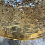 Designer Large Glass Amber Flat Bowl