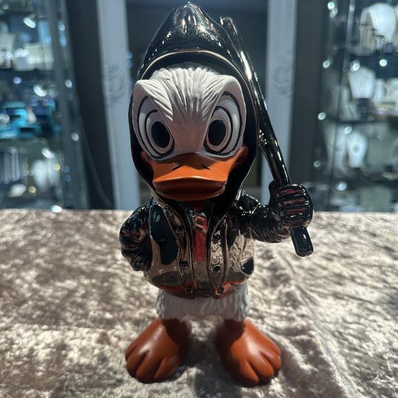 Donald Duck Sculpture With Baseball Bat