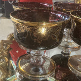 Italian Murano Amethyst Glass Dessert Bowls - Set of 8