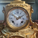 French Mantel Clock - Ram Heads Urn Finial